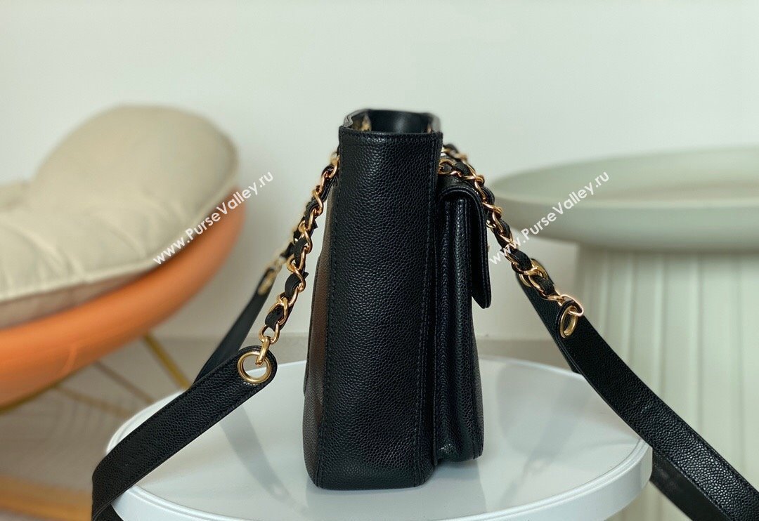 Chanel Grained Calfskin Shopping Bag AS6706 Black 2024 (SM-240926034)