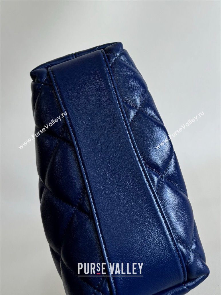 Chanel Shiny Lambskin Small Hobo bag AS4922 Dark Blue 2024 (YD-240926055)