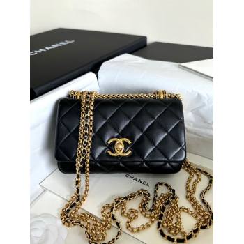 Chanel Shiny Lambskin Mini Bag with Chain Black AS4972 TOP (YD-240926052)