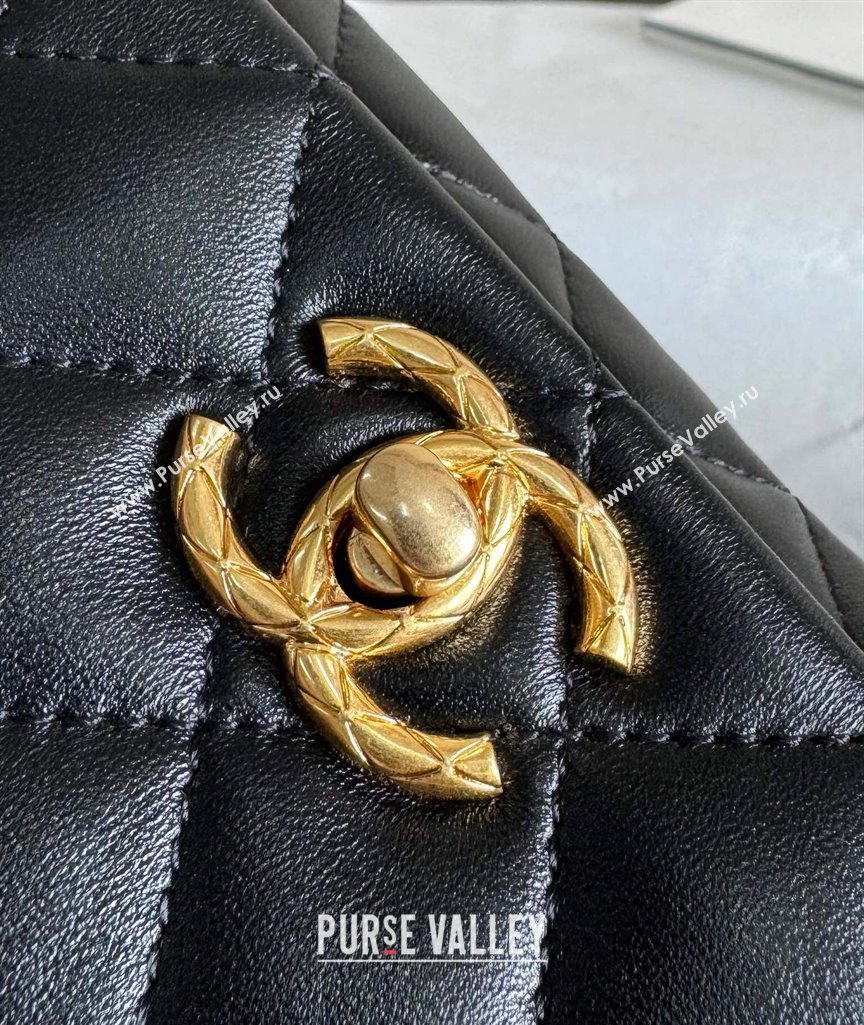 Chanel Shiny Lambskin Mini Bag with Chain Black AS4972 TOP (YD-240926052)