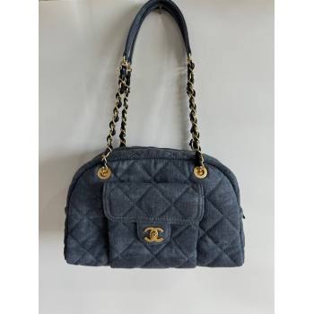 Chanel Denim Large Bowling Bag Grey AS4905 2024 (YD-240926054)