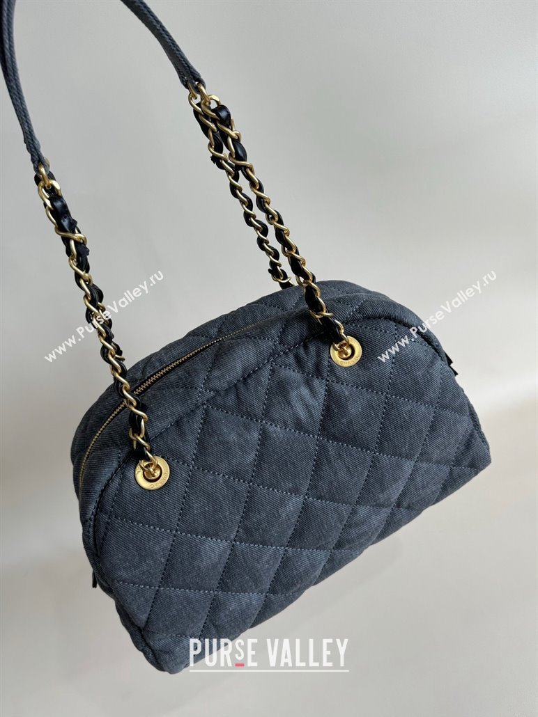 Chanel Denim Large Bowling Bag Grey AS4905 2024 (YD-240926054)