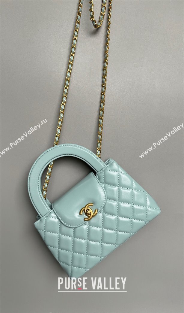 Chanel Shiny Calfskin Mini Shopping Bag AS4416 Pale Green 2024 (YD-240927062)