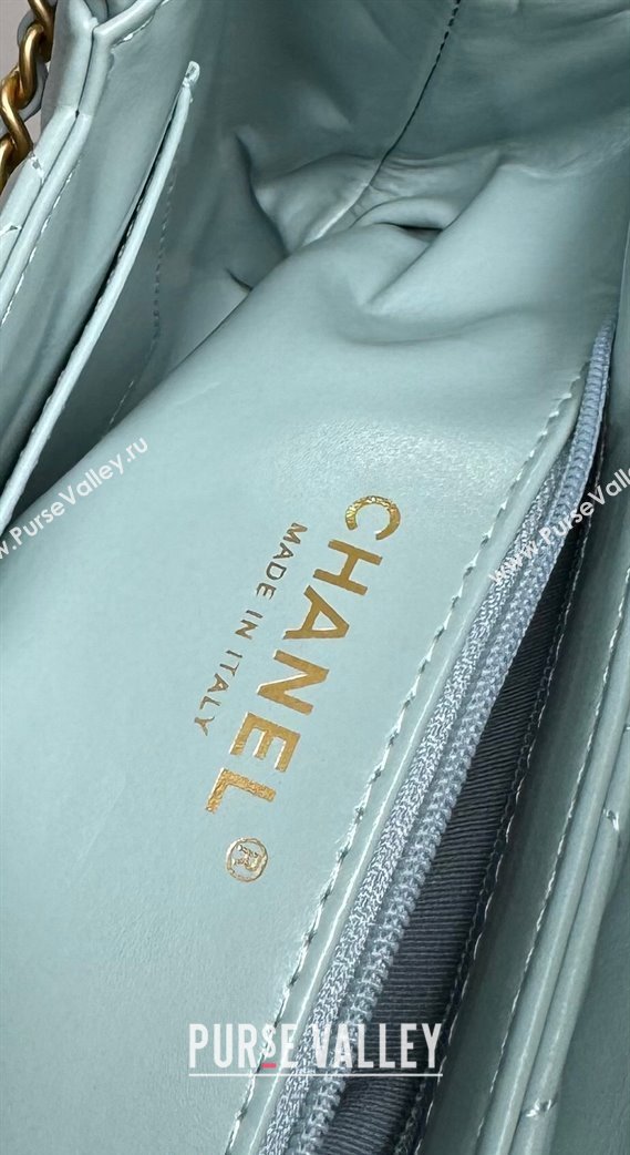 Chanel Shiny Calfskin Mini Shopping Bag AS4416 Pale Green 2024 (YD-240927062)