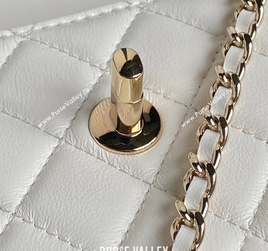 Chanel Trendy CC Lambskin Clutch with Chain and Band White AP4184 2024 (yezi-240926073)