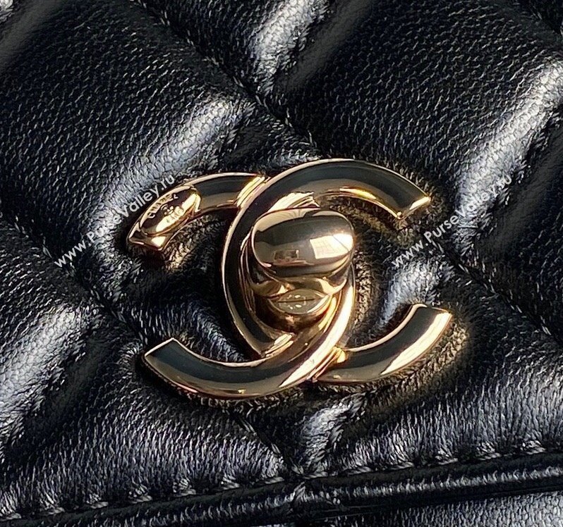 Chanel Trendy CC Lambskin Clutch with Chain and Band Black AP4184 2024 (yezi-240926074)