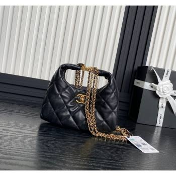 Chanel Lambskin Hobo Bag with Chain AS4966 Black 2024 (yezi-240926083)