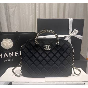 Chanel Velvet Small Shopping Bag Black 2024 AS3969 (yezi-240926103)