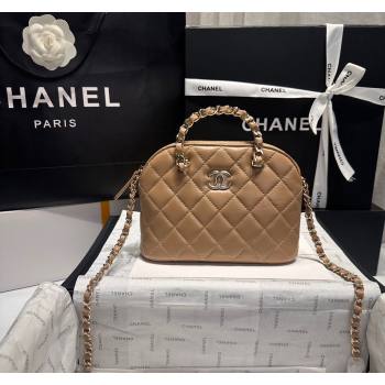 Chanel Shiny Lambskin Small Shopping Bag Light Brown 2024 AS5130 (yezi-240926105)