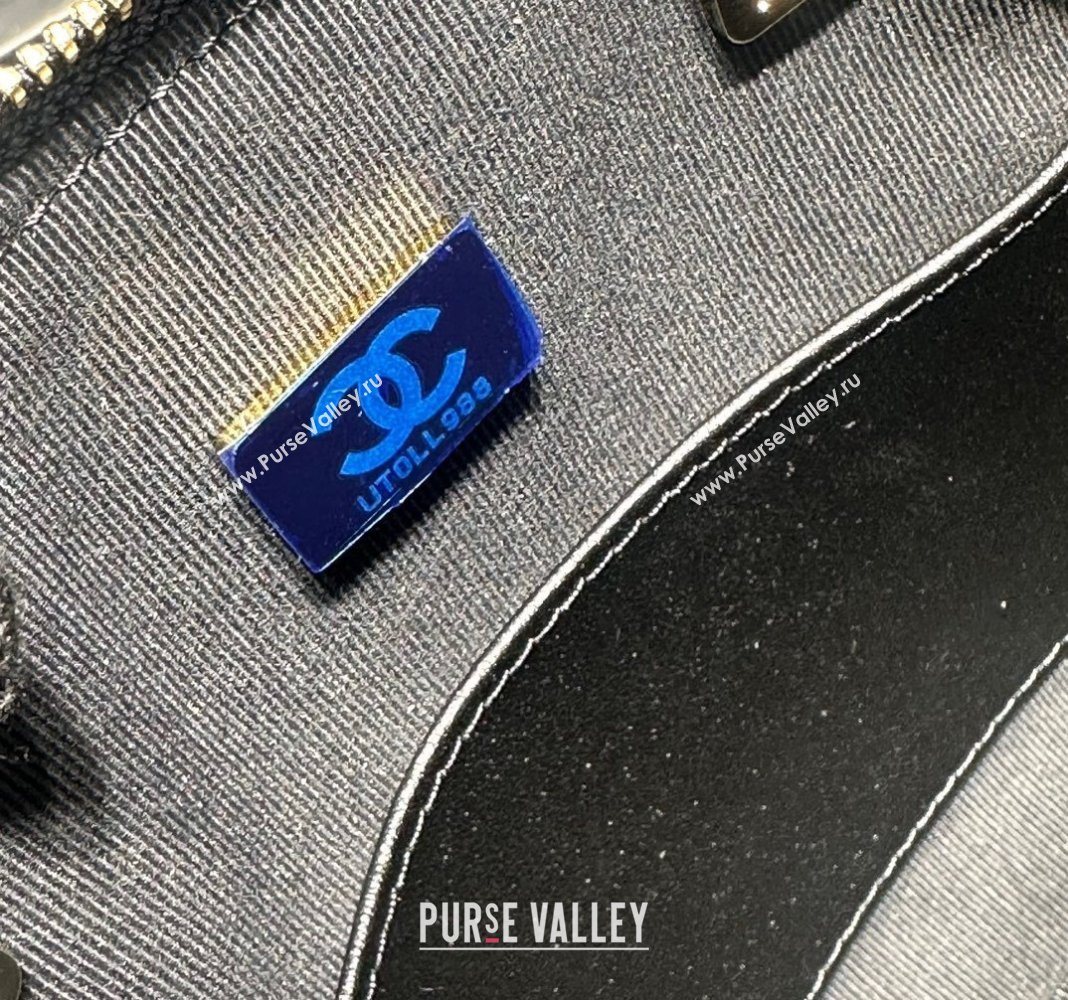 Chanel Patent Calfskin Small Shopping Bag Black 2024 AS5130 (yezi-240926107)