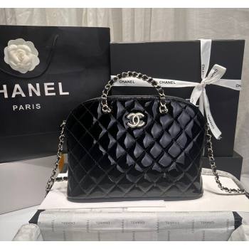 Chanel Patent Calfskin Small Shopping Bag Black 2024 AS3969 (yezi-240926108)