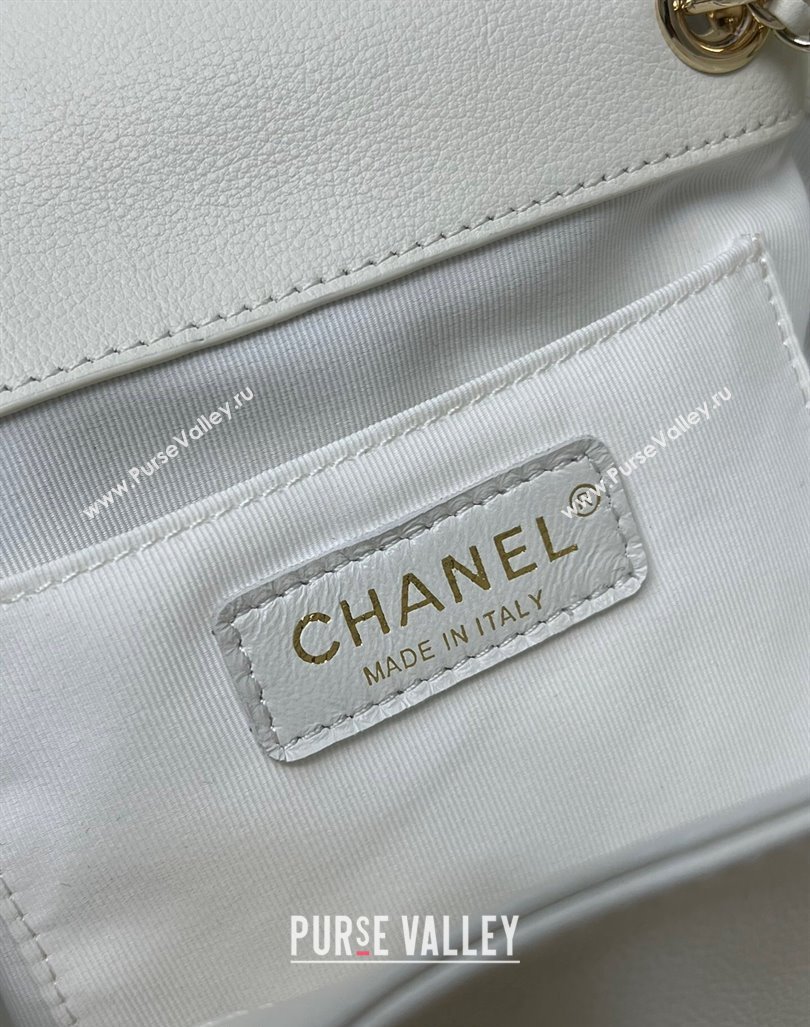 Chanel Grained Calfskin Backpack Bag AS3860 White 2024 (yezi-240926066)