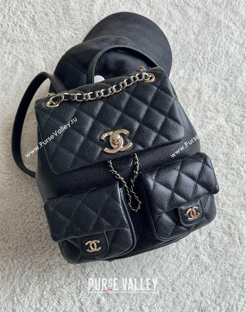 Chanel Grained Calfskin Backpack Bag AS3860 Black 2024 (yezi-240926067)