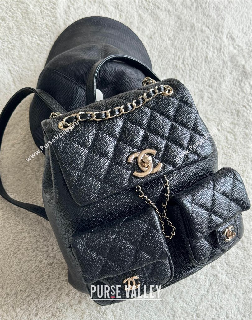 Chanel Grained Calfskin Backpack Bag AS3860 Black 2024 (yezi-240926067)