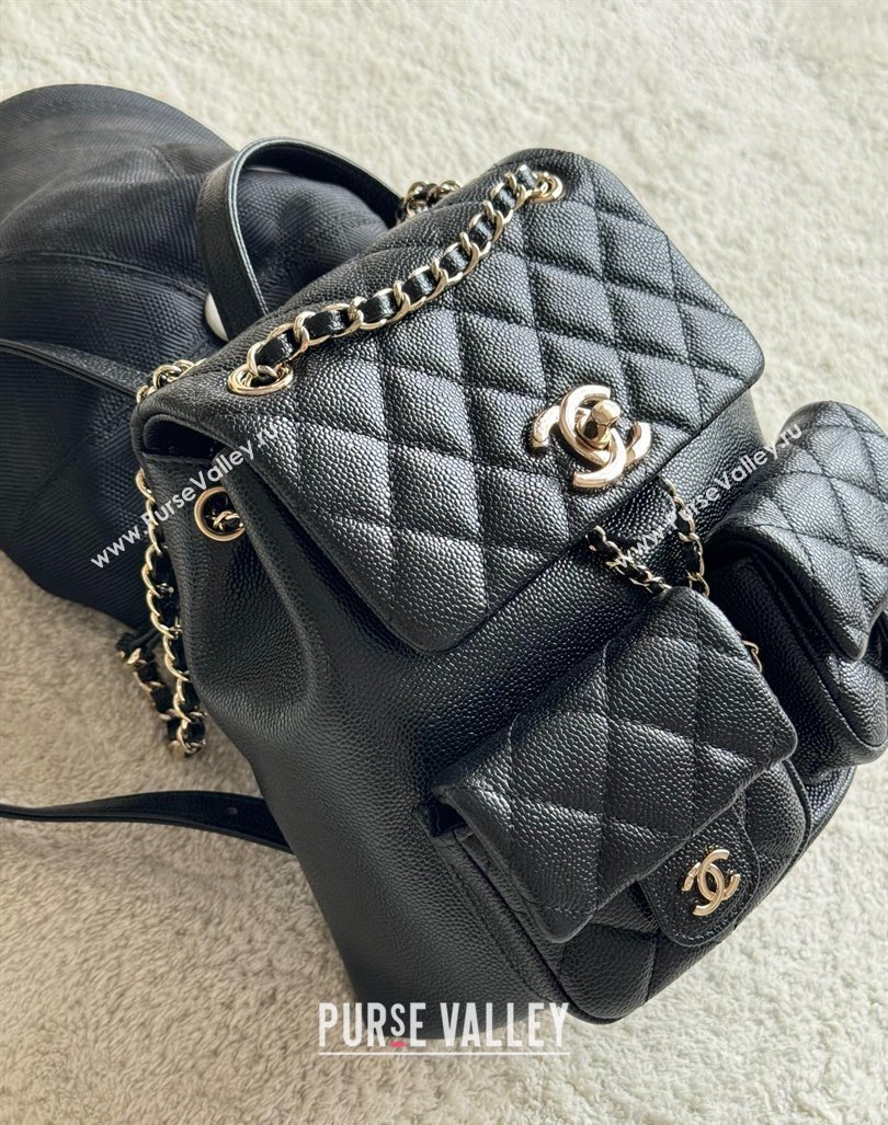 Chanel Grained Calfskin Backpack Bag AS3860 Black 2024 (yezi-240926067)