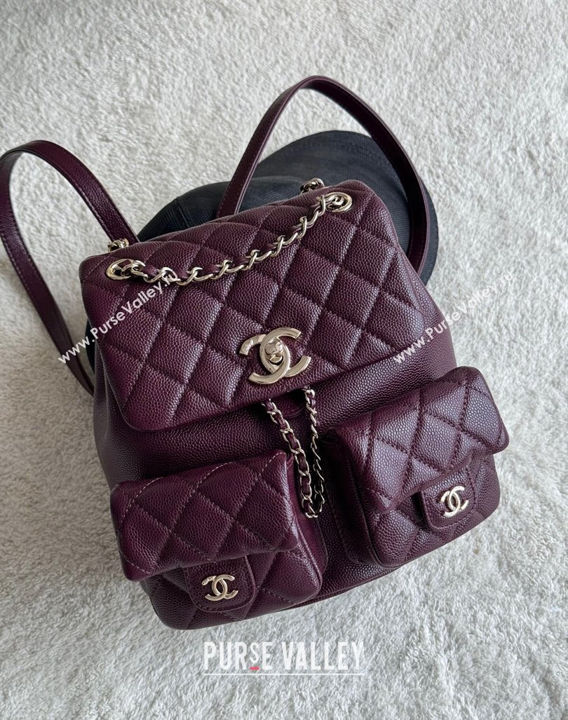 Chanel Grained Calfskin Backpack Bag AS3860 Dark Burgundy 2024 (yezi-240926068)