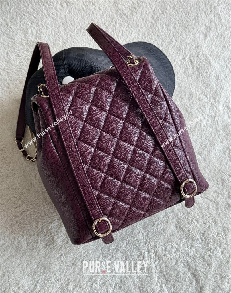 Chanel Grained Calfskin Backpack Bag AS3860 Dark Burgundy 2024 (yezi-240926068)