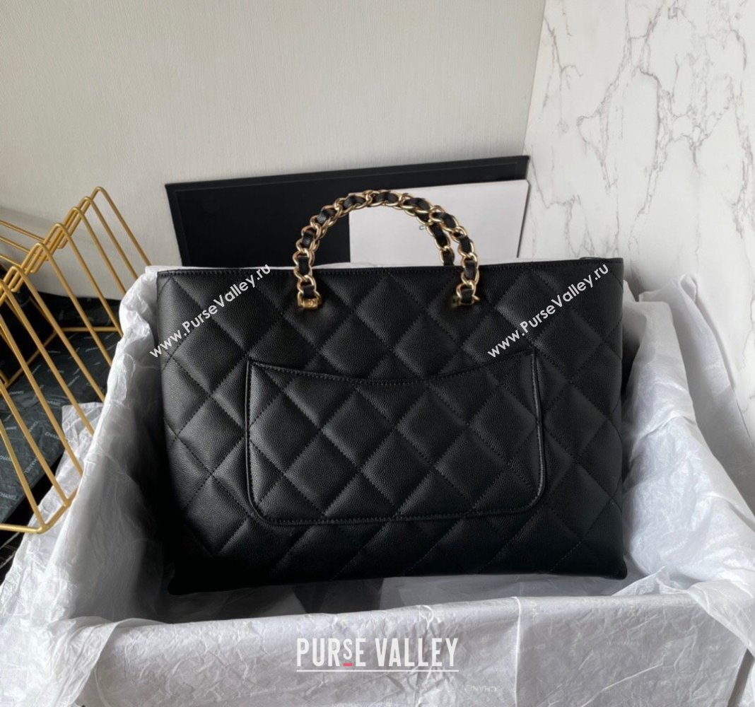 Chanel GST Grained Calfskin Shopping bag Black 2024 AS4824 (yezi-240927012)