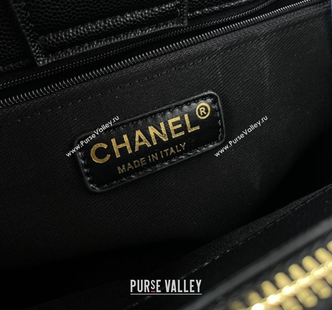 Chanel GST Grained Calfskin Shopping bag Black 2024 AS4824 (yezi-240927012)