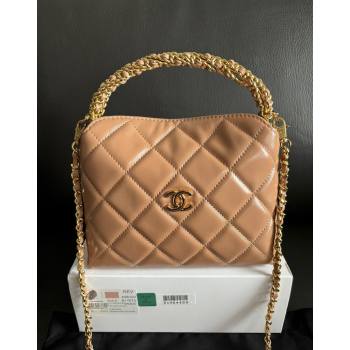 Chanel Lambskin Clutch with Chain and Top Handle AP4189 Dark Beige 2024 (yezi-240927017)