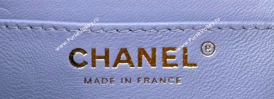 Chanel Classic Tweed Mini Flap Bag A69900 Light Purple 2024 (yezi-240926088)