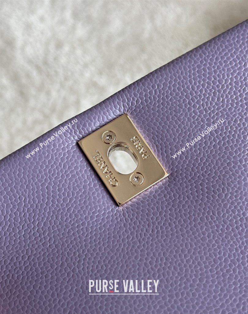 Chanel Grained Calfskin Backpack Bag AS3860 Light Purple 2024 (yezi-240926062)