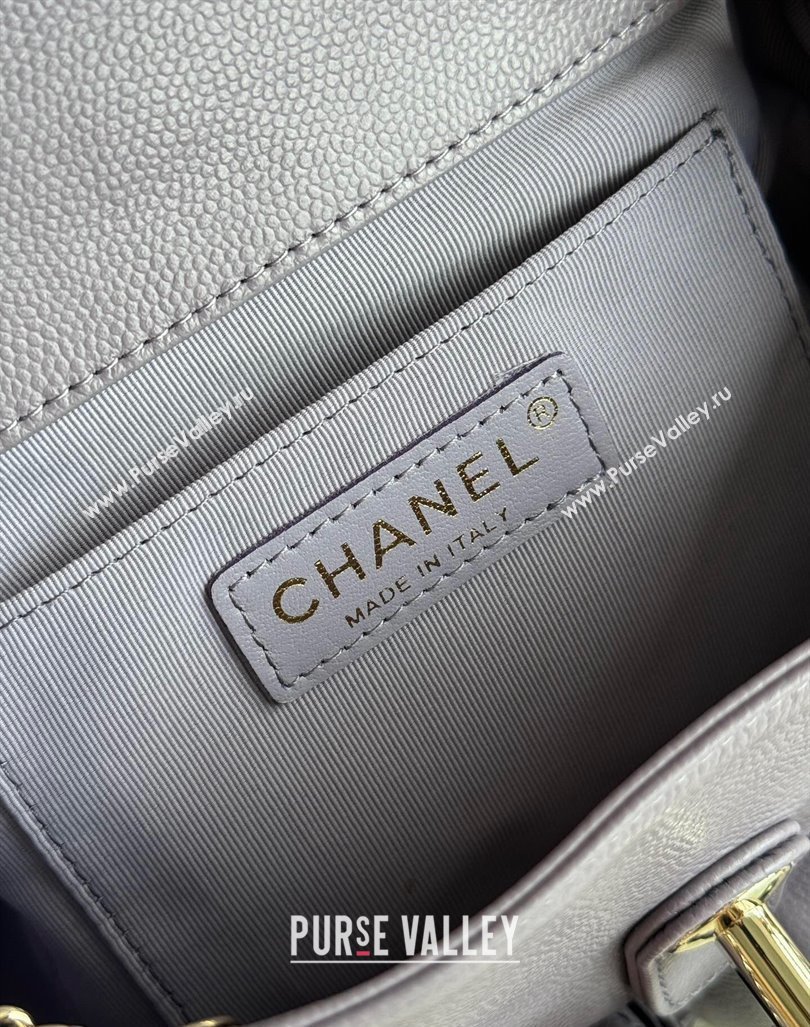 Chanel Grained Calfskin Backpack Bag AS3860 Light Purple 2024 (yezi-240926062)