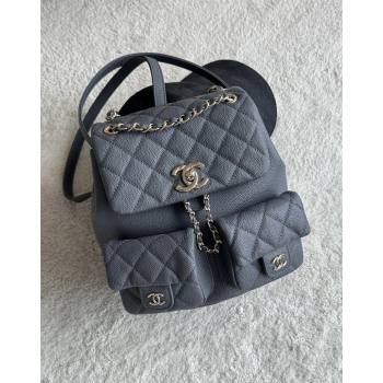 Chanel Grained Calfskin Backpack Bag AS3860 Dark Grey 2024 (yezi-240926063)