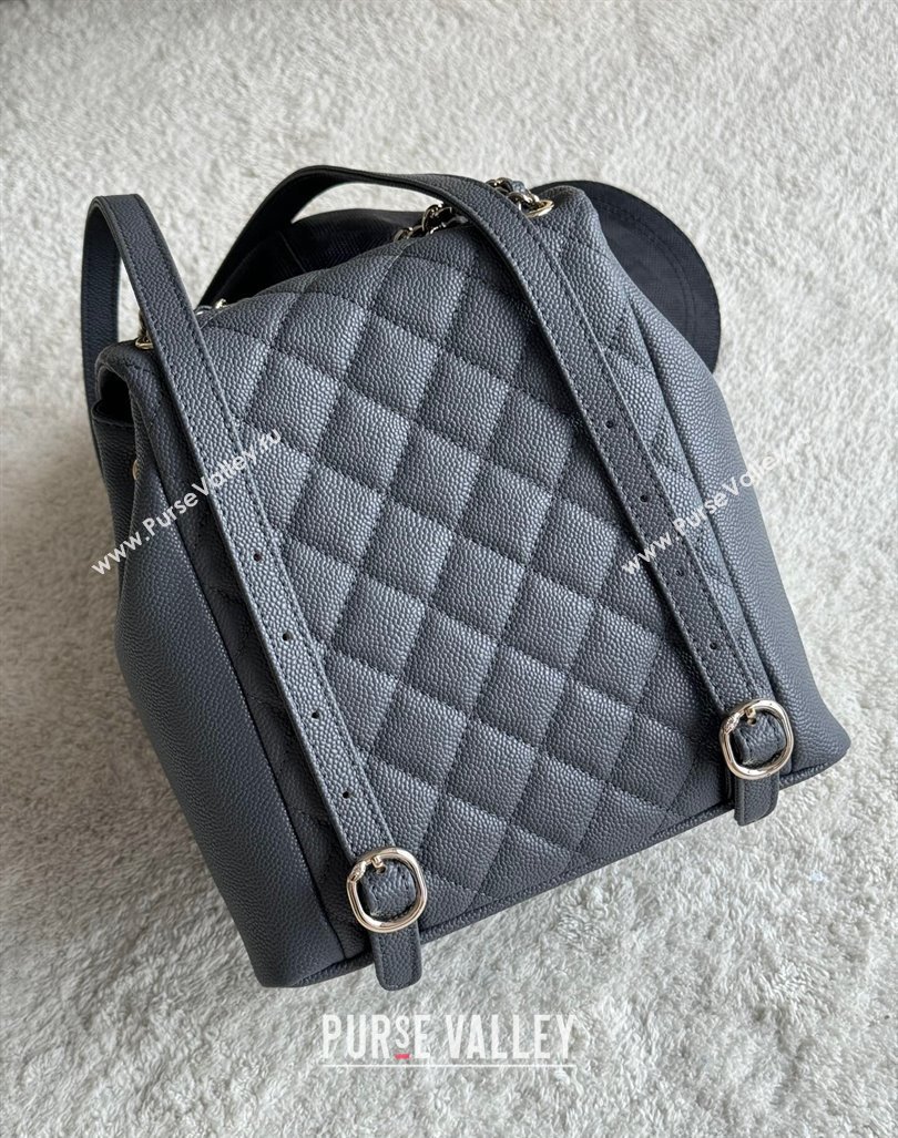 Chanel Grained Calfskin Backpack Bag AS3860 Dark Grey 2024 (yezi-240926063)