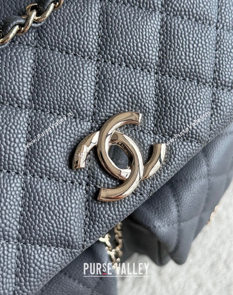 Chanel Grained Calfskin Backpack Bag AS3860 Dark Grey 2024 (yezi-240926063)