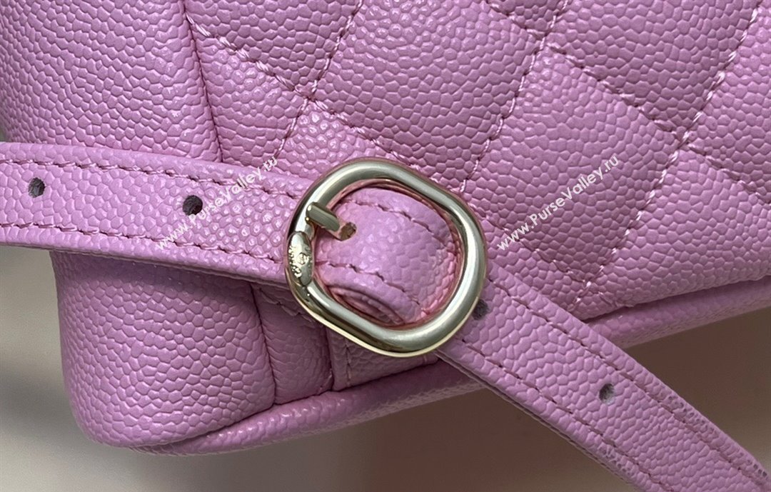 Chanel Grained Calfskin Backpack Bag AS3860 Purple Pink 2024 (yezi-240926064)