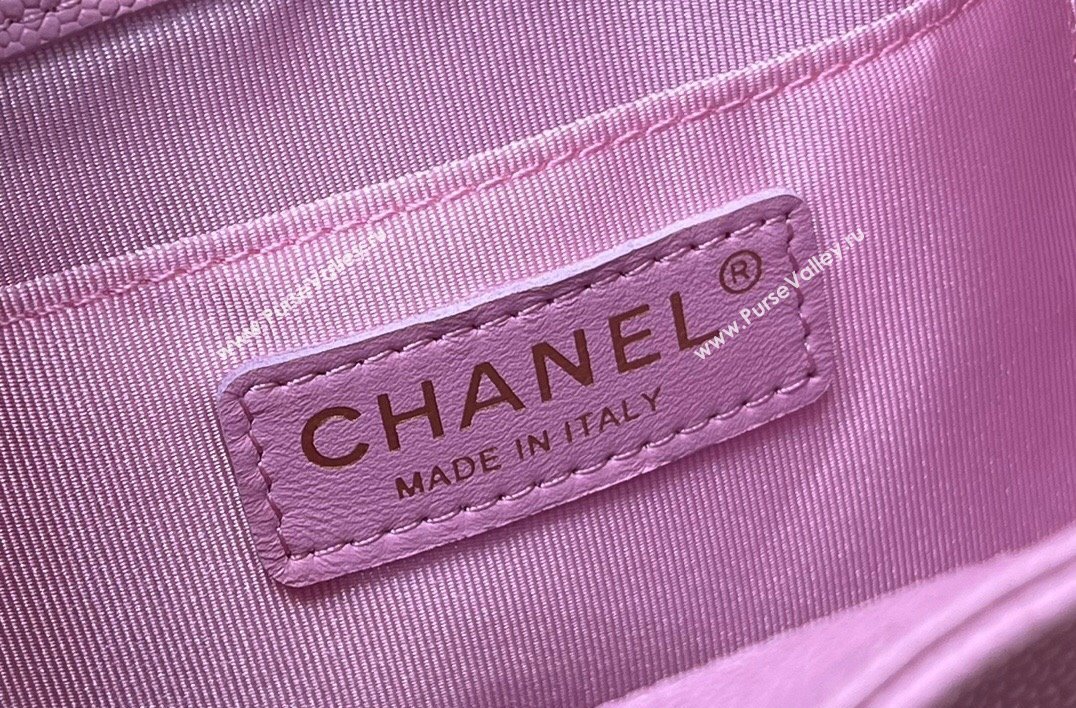 Chanel Grained Calfskin Backpack Bag AS3860 Purple Pink 2024 (yezi-240926064)