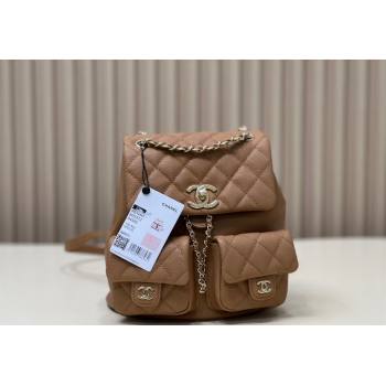 Chanel Grained Calfskin Backpack Bag AS3860 Light Brown 2024 (yezi-240926065)