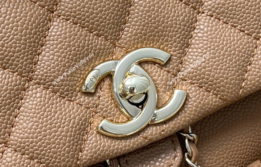 Chanel Grained Calfskin Backpack Bag AS3860 Light Brown 2024 (yezi-240926065)