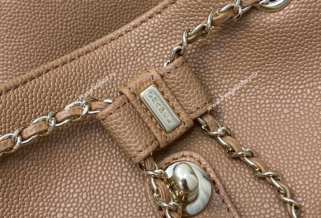 Chanel Grained Calfskin Backpack Bag AS3860 Light Brown 2024 (yezi-240926065)