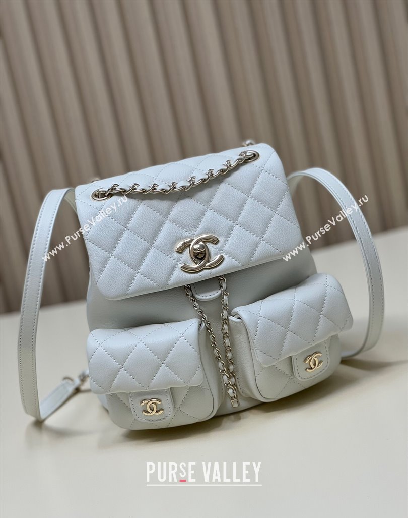 Chanel Grained Calfskin Backpack Bag AS3860 White 2024 (yezi-240926066)