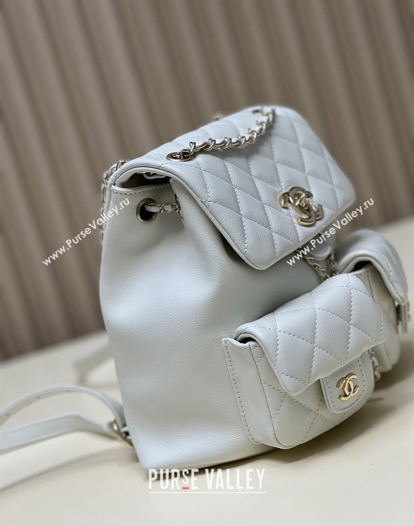 Chanel Grained Calfskin Backpack Bag AS3860 White 2024 (yezi-240926066)