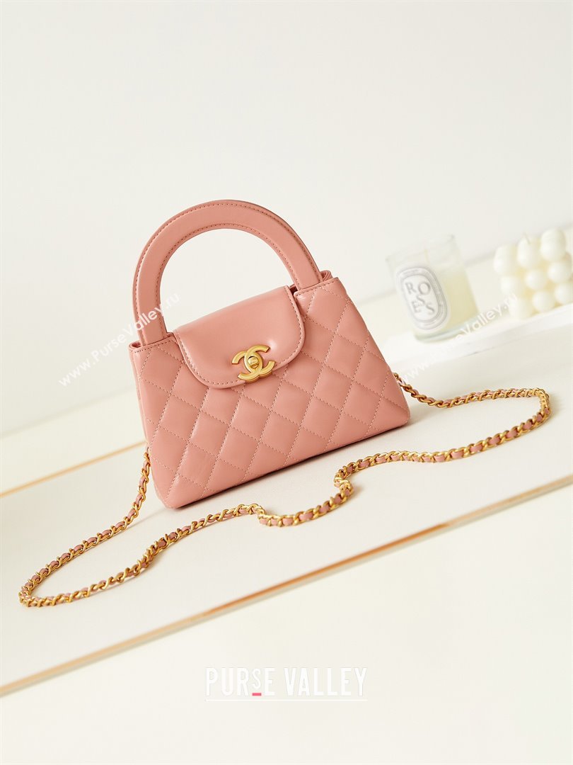 Chanel Shiny Calfskin Mini Shopping Bag AS4416 Pink2 2024 (GEN-240927057)