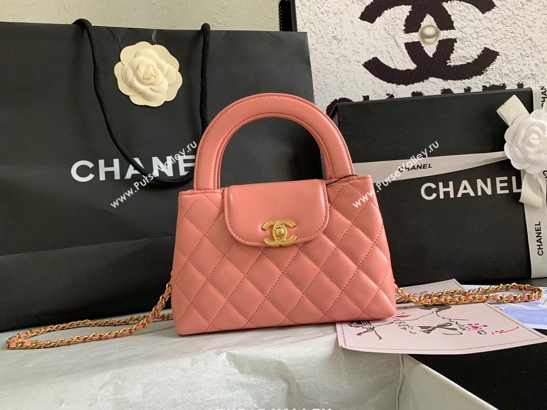 Chanel Shiny Calfskin Mini Shopping Bag AS4416 Pink3 2024 (yingf-240927058)