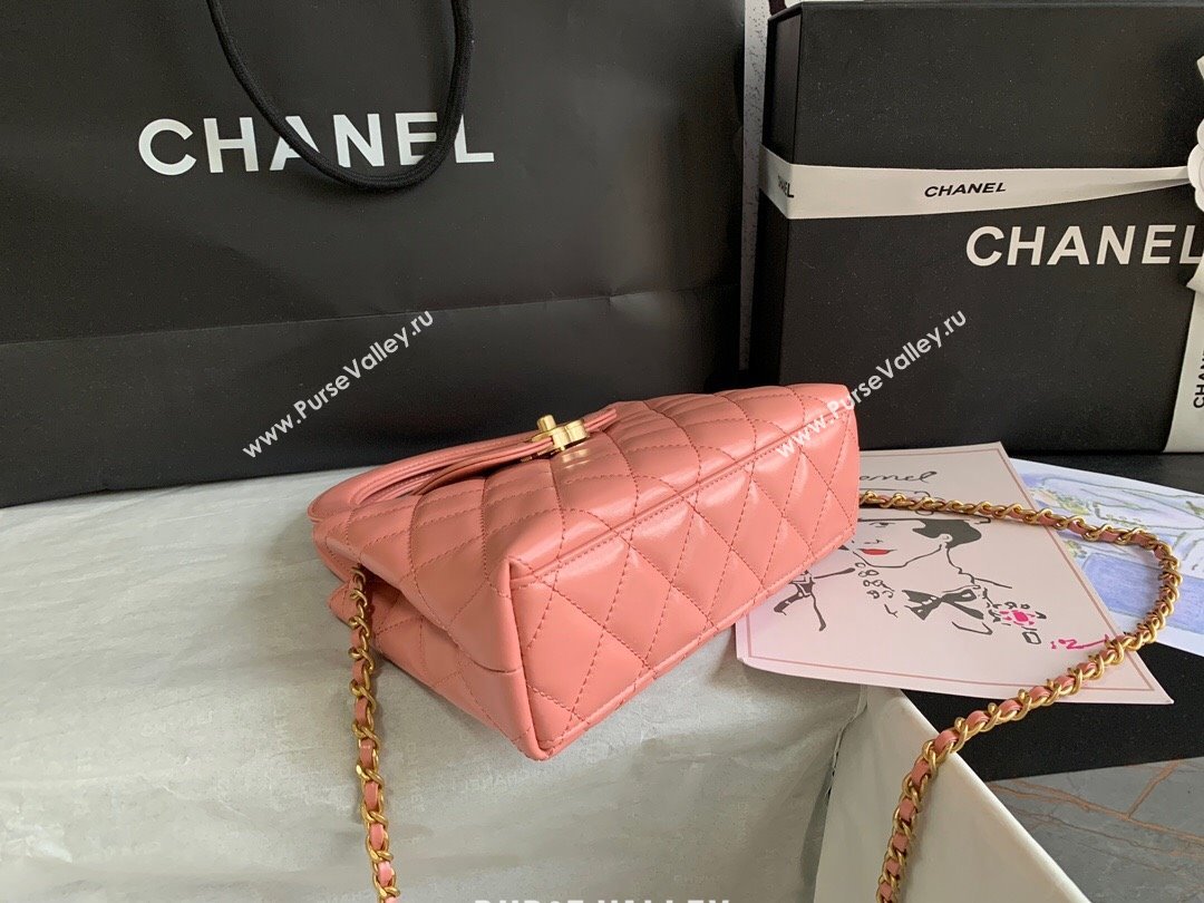 Chanel Shiny Calfskin Mini Shopping Bag AS4416 Pink3 2024 (yingf-240927058)