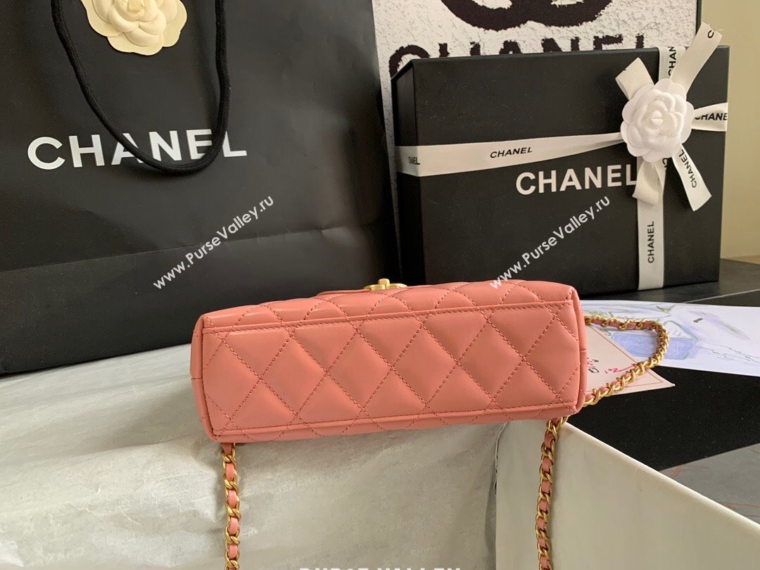 Chanel Shiny Calfskin Mini Shopping Bag AS4416 Pink3 2024 (yingf-240927058)