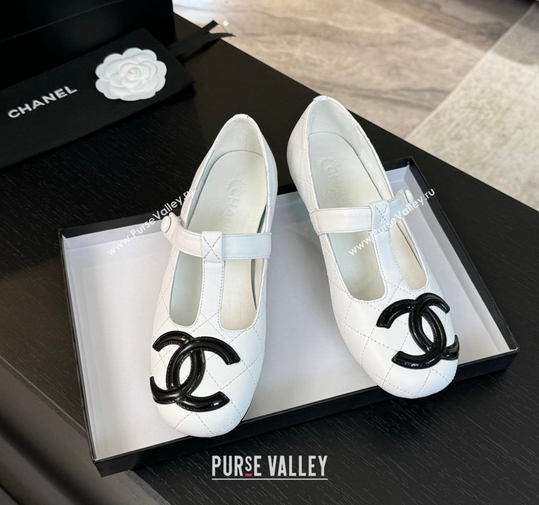 Chanel Calfskin Mary Janes Loafers White 2024 CH101508 (MD-241015106)