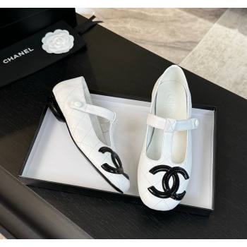 Chanel Calfskin Mary Janes Loafers White 2024 CH101508 (MD-241015106)