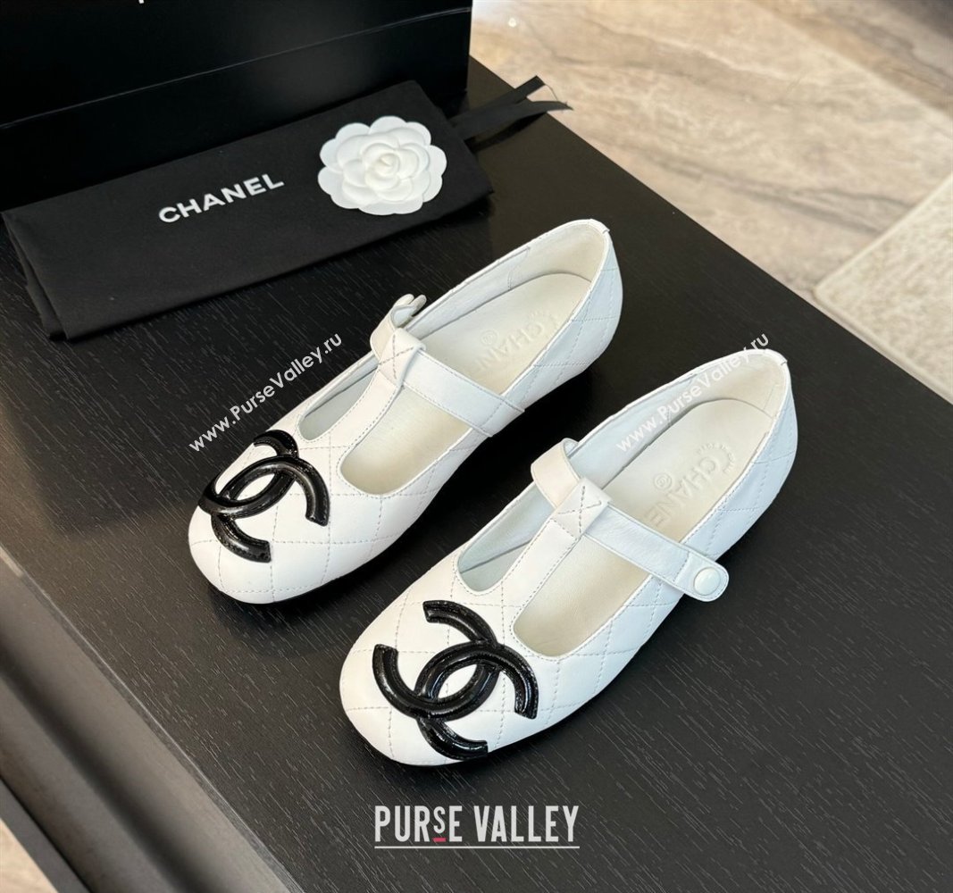 Chanel Calfskin Mary Janes Loafers White 2024 CH101508 (MD-241015106)