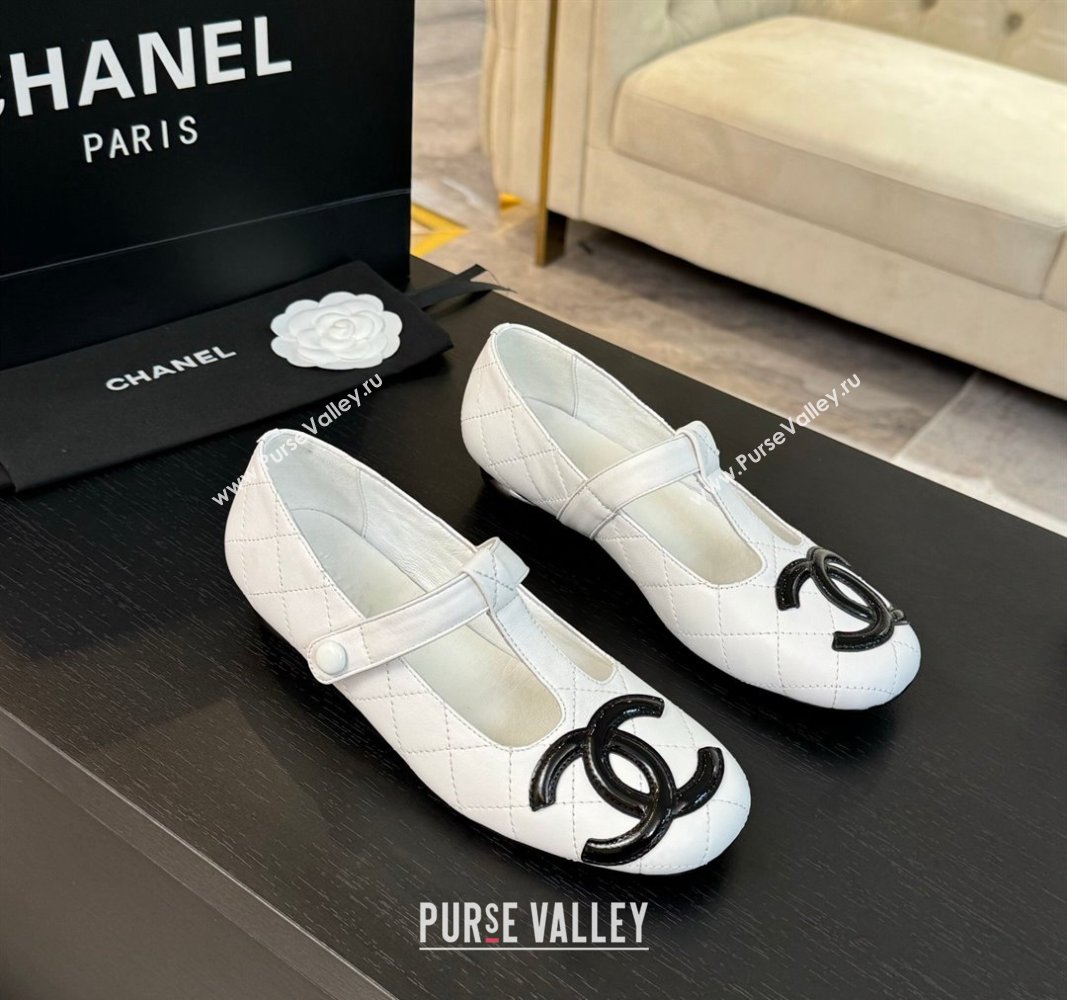 Chanel Calfskin Mary Janes Loafers White 2024 CH101508 (MD-241015106)