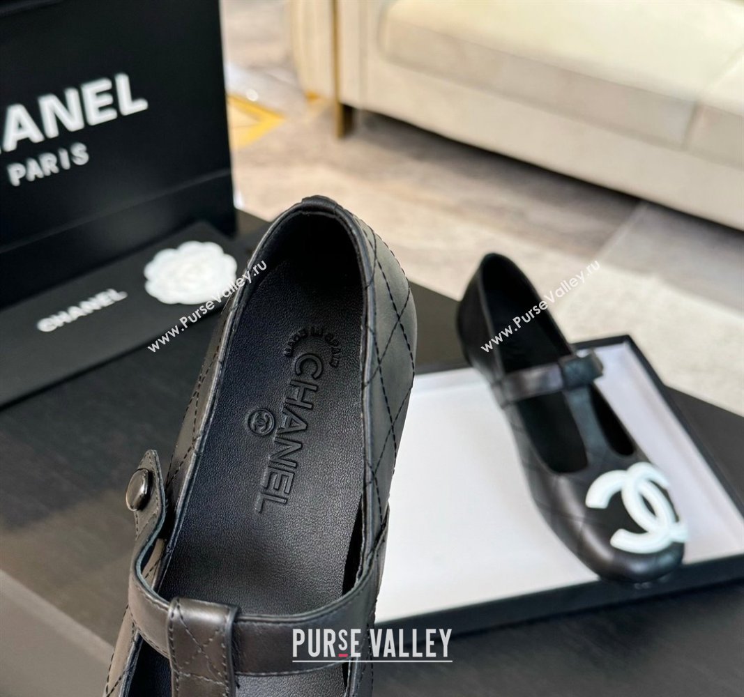 Chanel Calfskin Mary Janes Loafers Black 2024 CH101508 (MD-241015107)