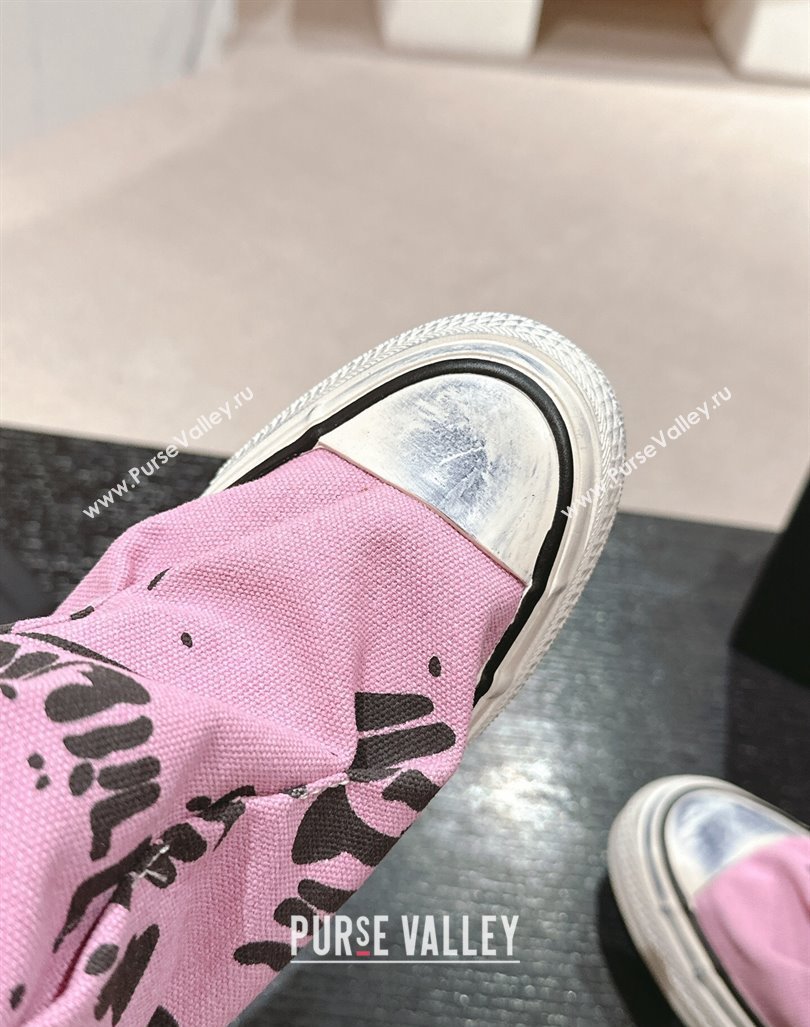 Chanel Denim Sneaker High Boots with Buckle Pink 2024 CH101510 (MD-241015122)