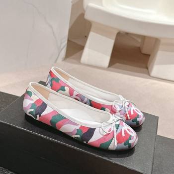 Chanel Classic Printed Grosgrain Ballet Flat with Bow Multicolor 2024 CH101702 (MD-241017014)