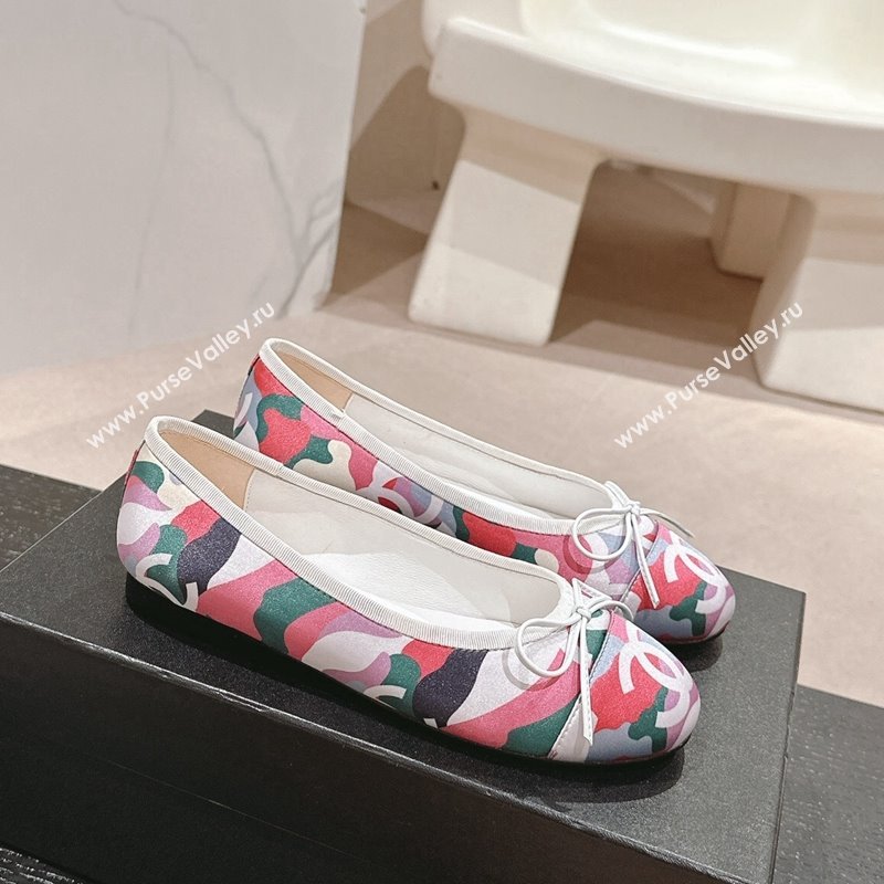 Chanel Classic Printed Grosgrain Ballet Flat with Bow Multicolor 2024 CH101702 (MD-241017014)