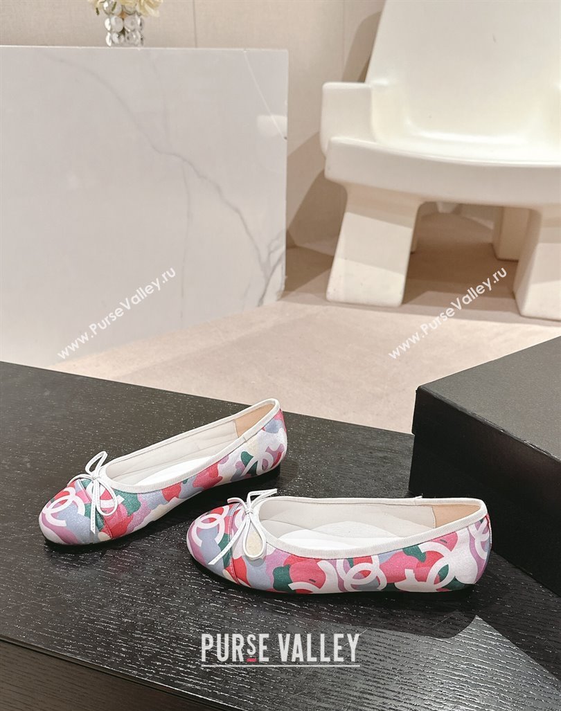 Chanel Classic Printed Grosgrain Ballet Flat with Bow Multicolor 2024 CH101702 (MD-241017014)